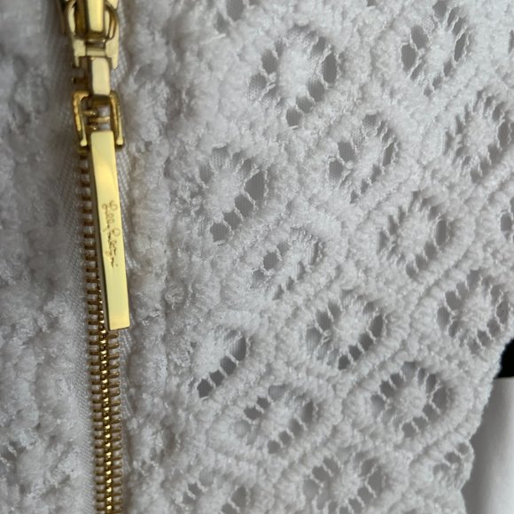 Lilly Pulitzer Stelle Resort White Paradise Island Lace Overlay Dress Size XS - Picture 9 of 16